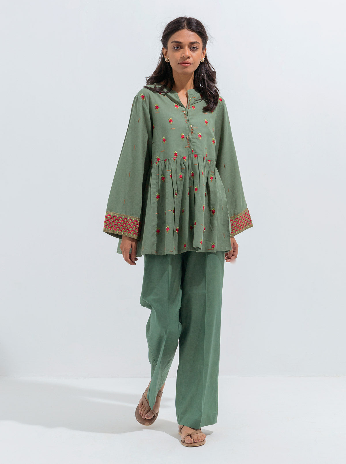 Beechtree - Embroidered Shirt With Pant