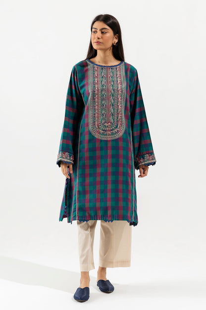 Beechtree - 1 PIECE - EMBROIDERED HERRINGBONE SHIRT - GRAPHITE MAZE