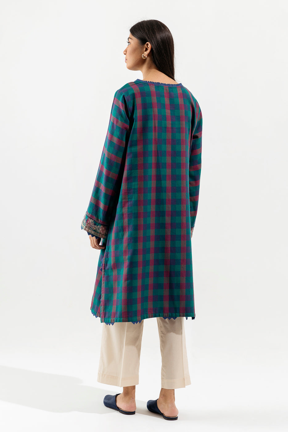 Beechtree - 1 PIECE - EMBROIDERED HERRINGBONE SHIRT - GRAPHITE MAZE