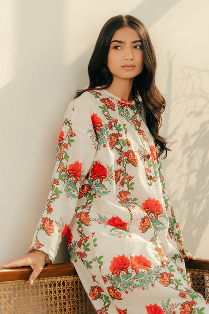 Beechtree - PRINTED SLUB KHADDAR SHIRT (PRET)