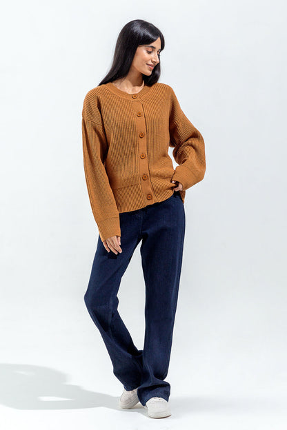 Beechtree - Knitted Crew Neck Cardigan