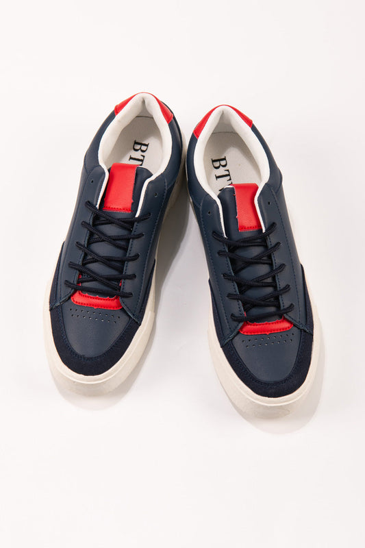 BTW - NAVY BLUE HIGH PLATFORM SNEAKER