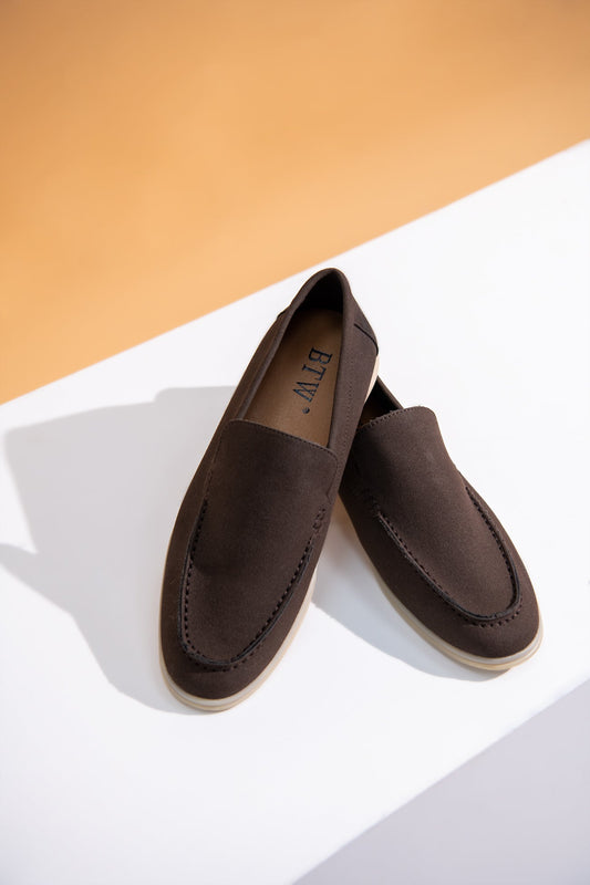 BTW - BROWN SUEDE MOCCASINS