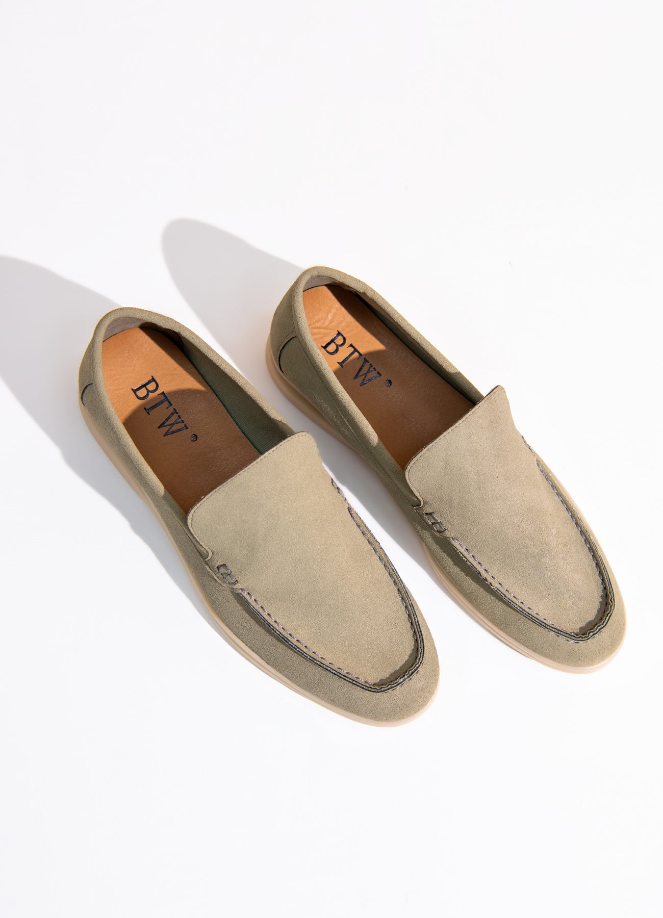 BTW - GREEN SUEDE MOCCASINS