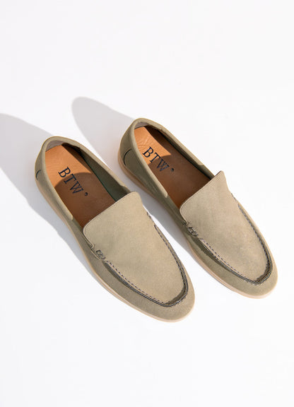 BTW - GREEN SUEDE MOCCASINS