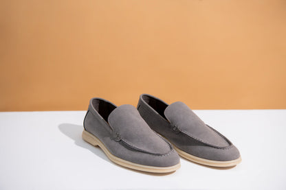 BTW - GREY SUEDE MOCCASINS