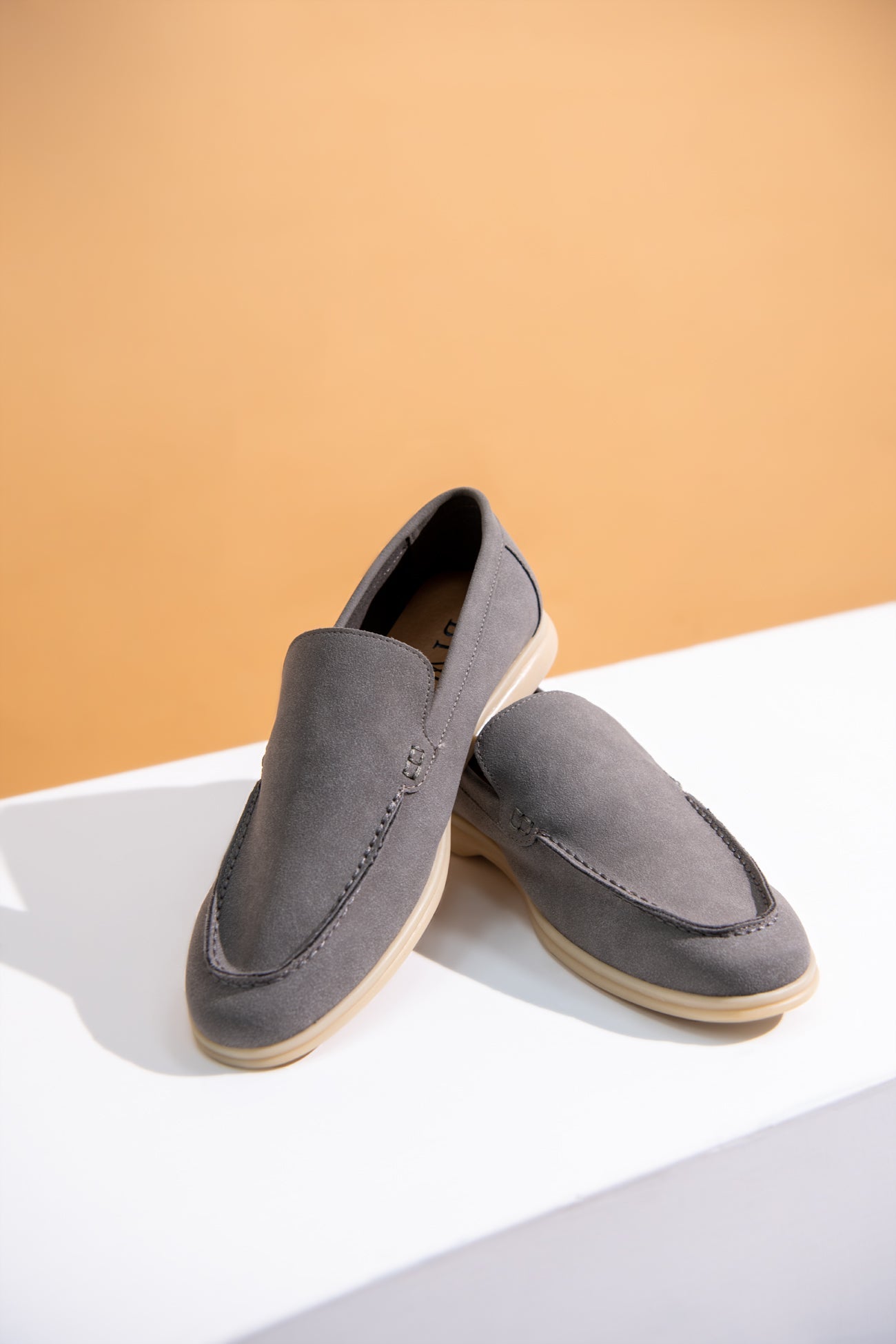 BTW - GREY SUEDE MOCCASINS