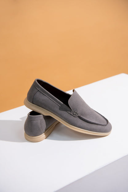 BTW - GREY SUEDE MOCCASINS