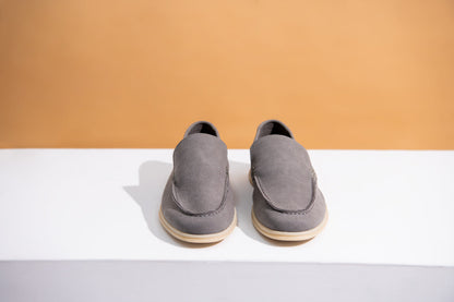 BTW - GREY SUEDE MOCCASINS