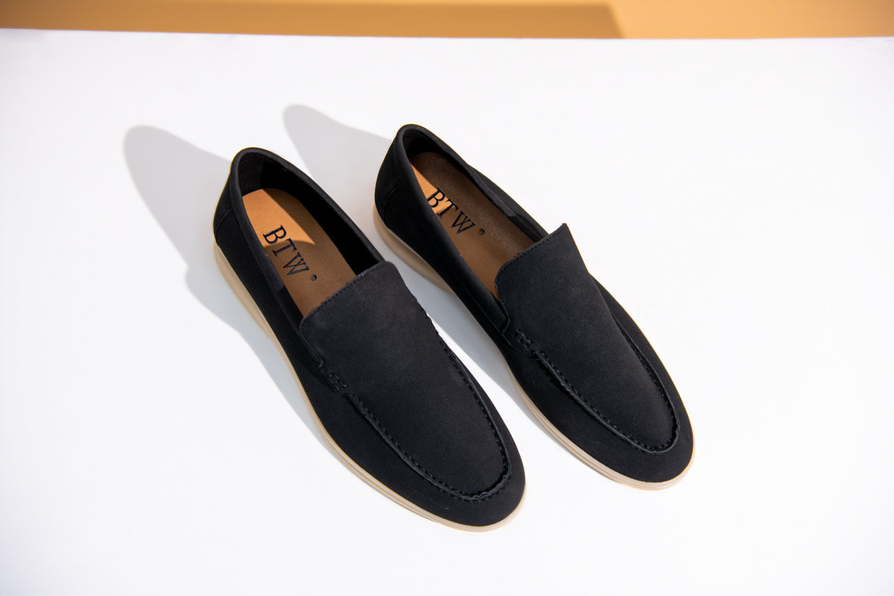 BTW - BLACK SUEDE MOCCASINS