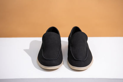 BTW - BLACK SUEDE MOCCASINS