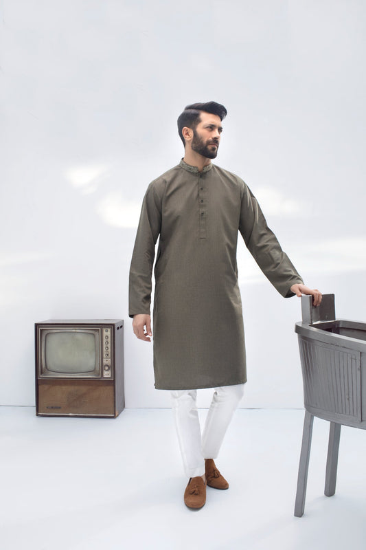 Dyed Blended Kurta