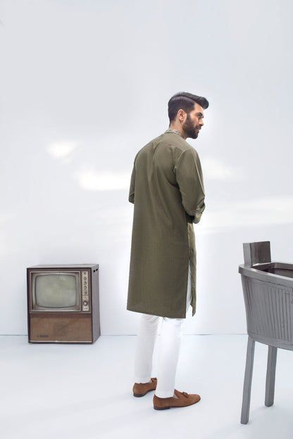 Dyed Blended Kurta
