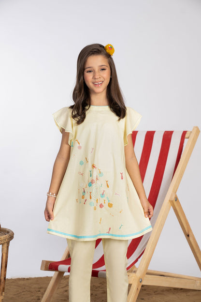 2 Pc Embroidered Cambric Outfit