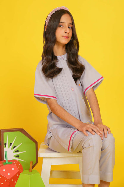 2 Pc Embroidered Cambric Suit