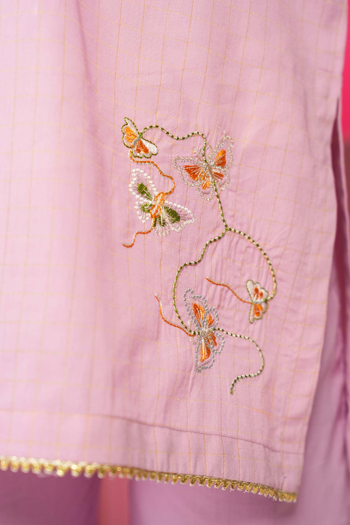 2 Pc Embroidered Dobby Outfit