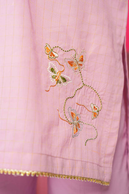 2 Pc Embroidered Dobby Outfit