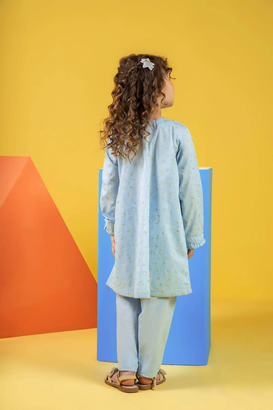 3 PC Printed Cambric Outfit