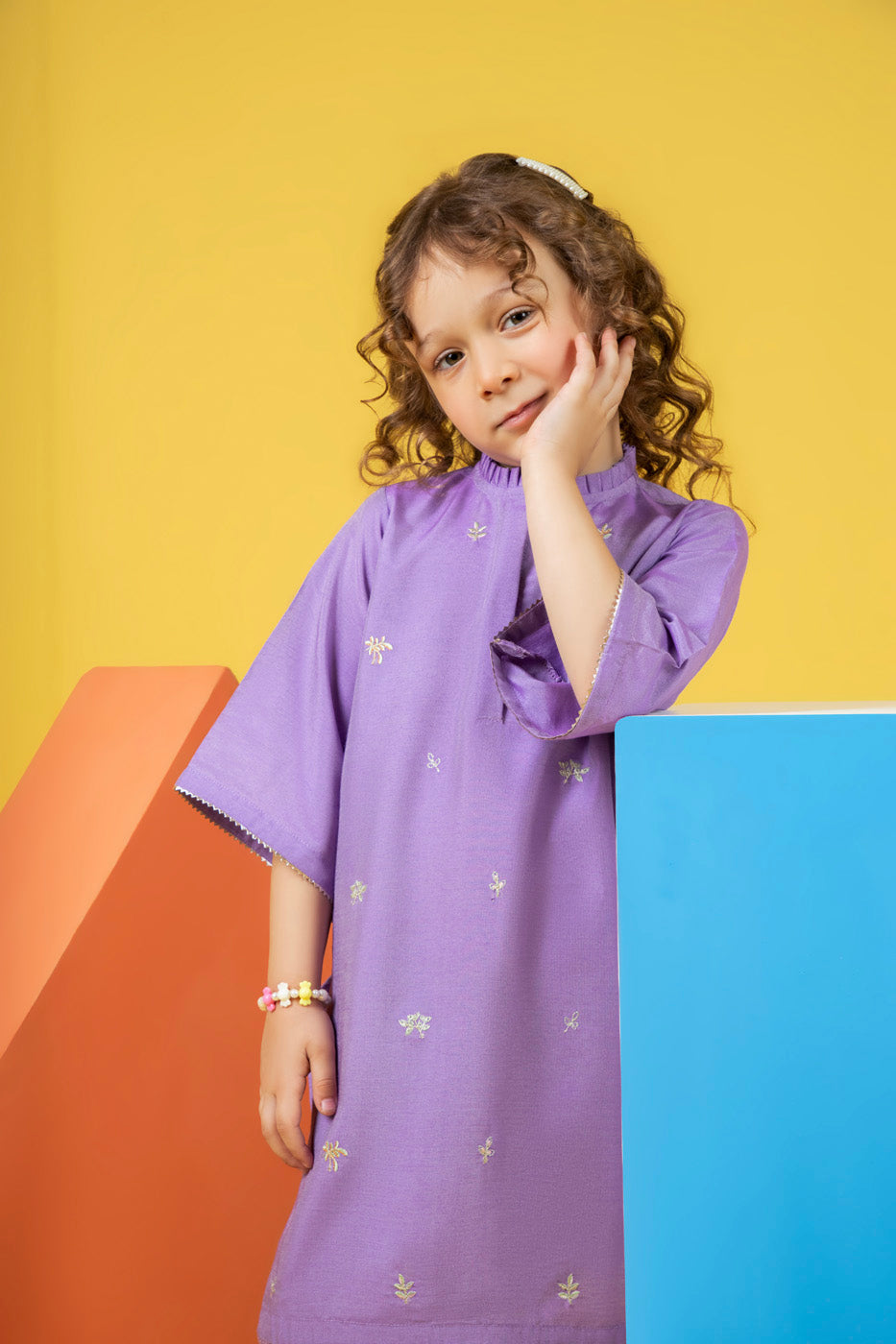 2 PC  Embroidered Chambray Outfit