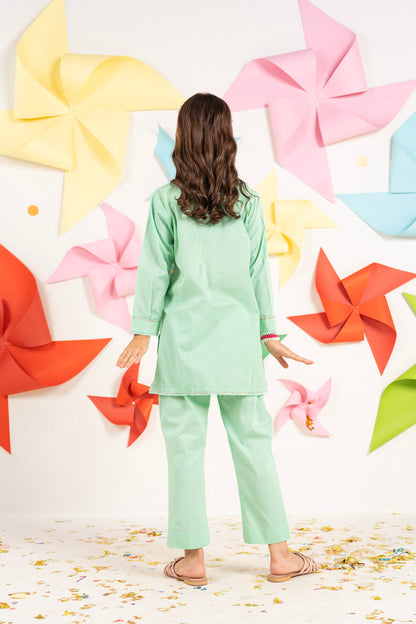 2 PC Embroidered Cambric Outfit