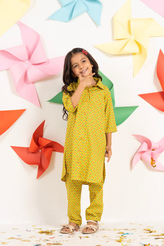 2 PC Printed Cambric Outfit