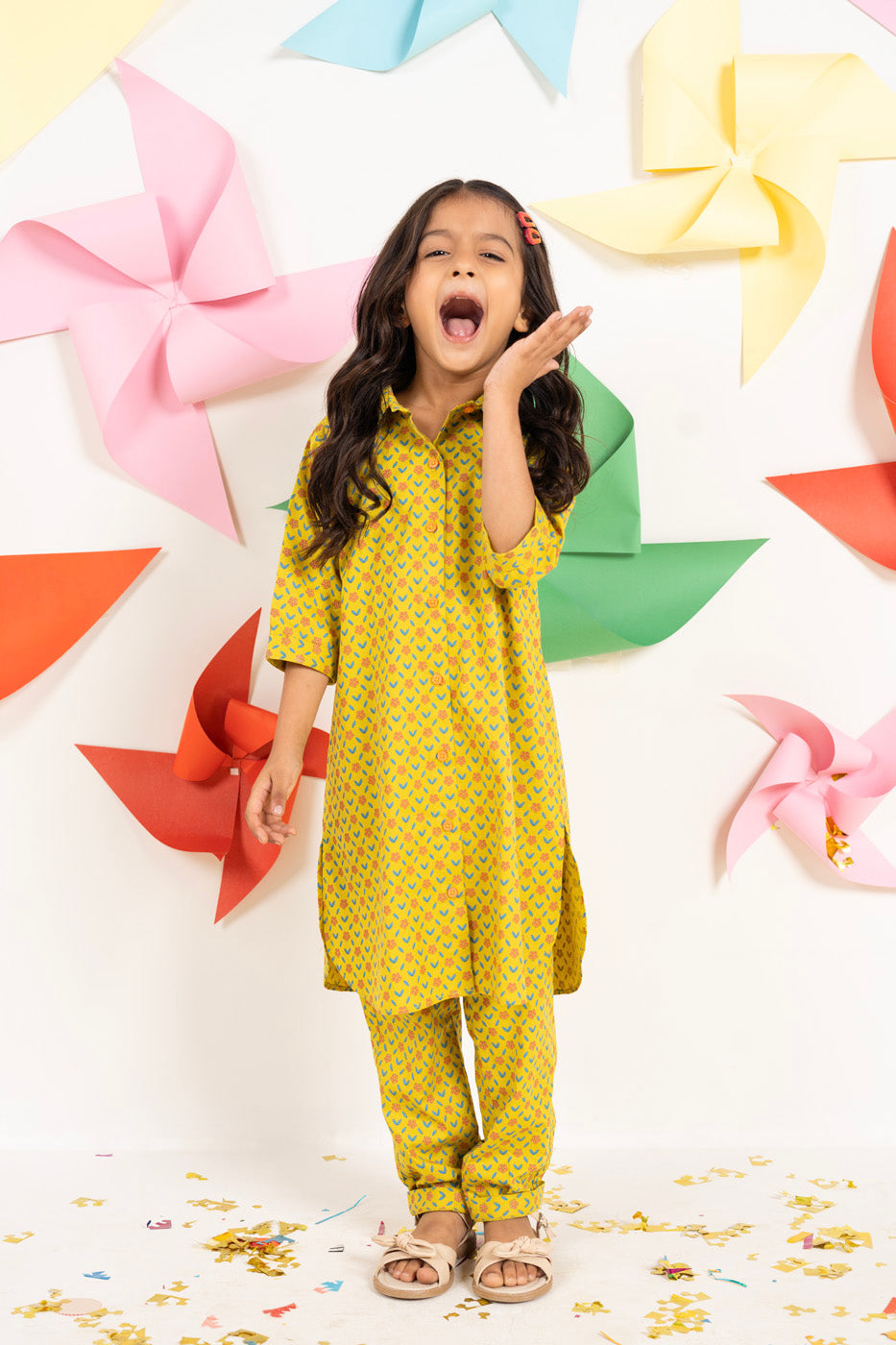2 PC Printed Cambric Outfit