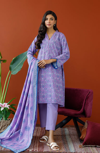 Orient - Unstitched 3 Piece Printed Khaddar Shirt , Khaddar Pant and Khaddar Dupatta