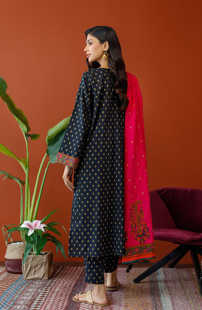 Orient - Unstitched 3 Piece Embroidered Cottel Shirt , Cottel Pant and Cottel Dupatta