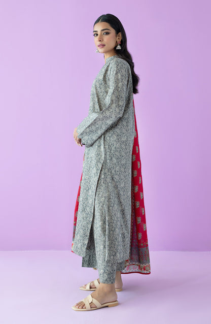 Orient - Unstitched 3 Piece Printed Lawn Shirt , Lawn Pant and Lawn Dupatta