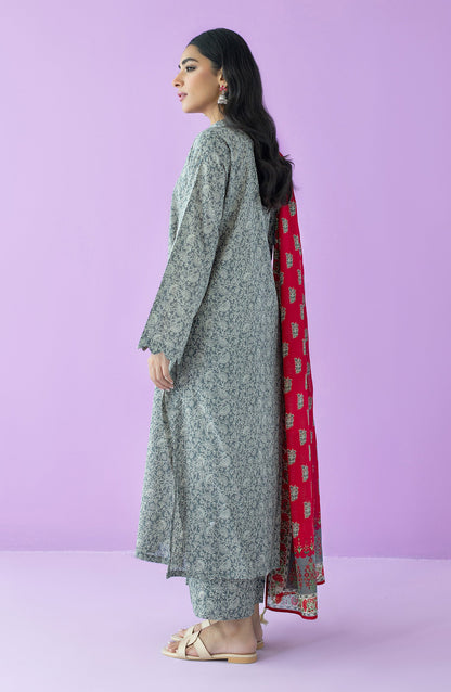 Orient - Unstitched 3 Piece Printed Lawn Shirt , Lawn Pant and Lawn Dupatta