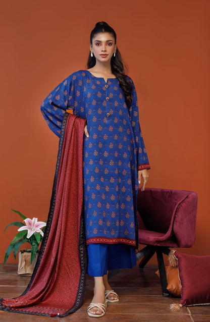 Orient - Unstitched 3 Piece Printed Linen Shirt , Linen Pant and Linen Dupatta