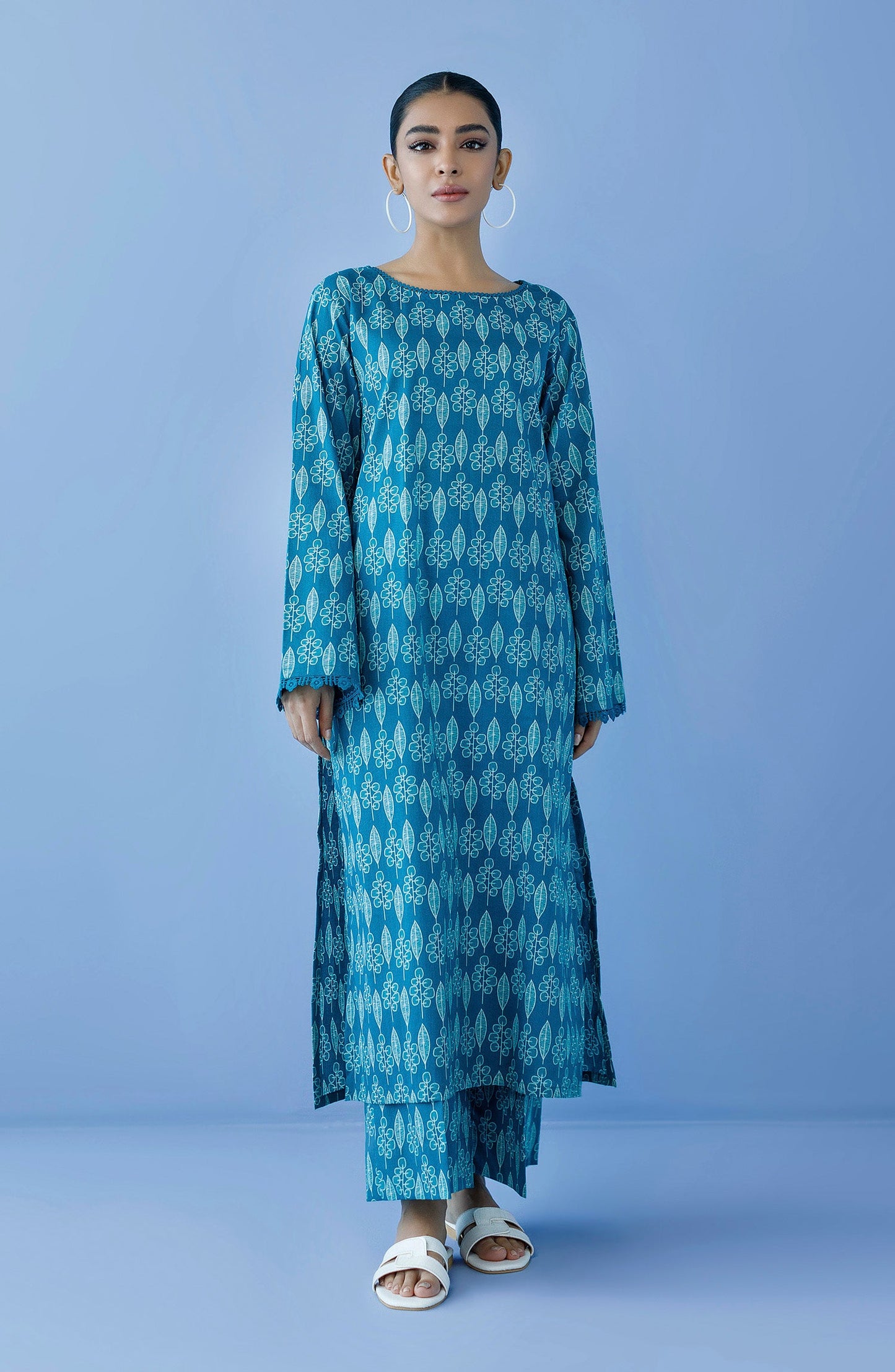 Orient - Unstitched 2 Piece Printed Cambric Shirt and Cambric Pant