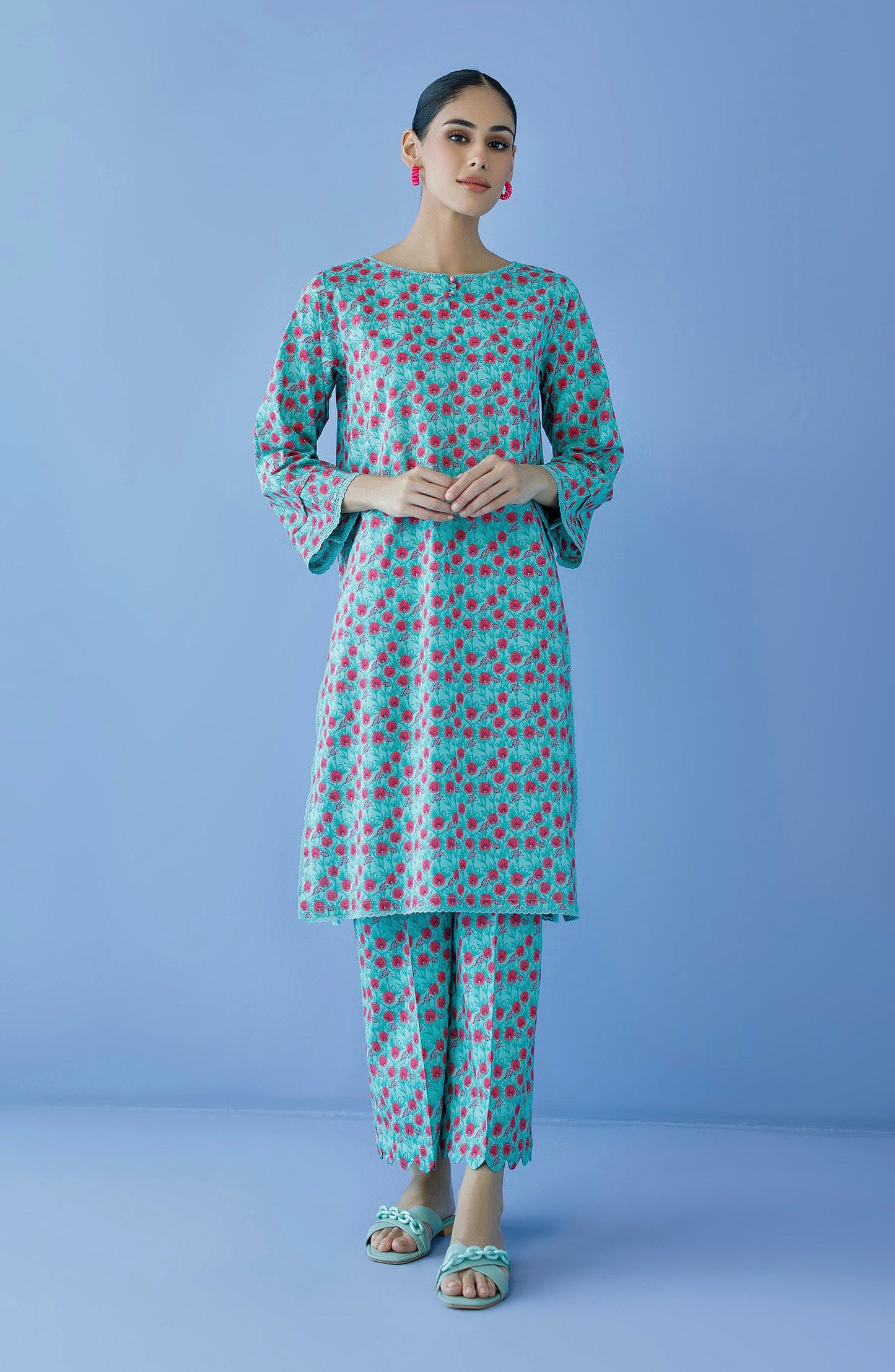 Orient - Unstitched 2 Piece Printed Cambric Shirt and Cambric Pant