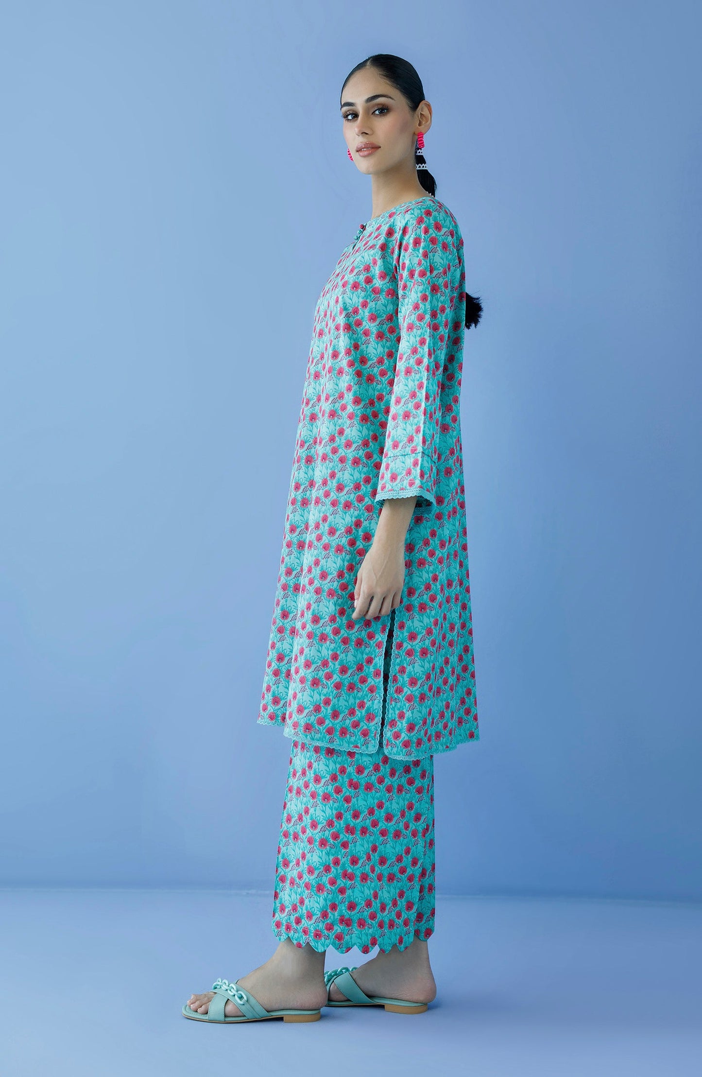 Orient - Unstitched 2 Piece Printed Cambric Shirt and Cambric Pant