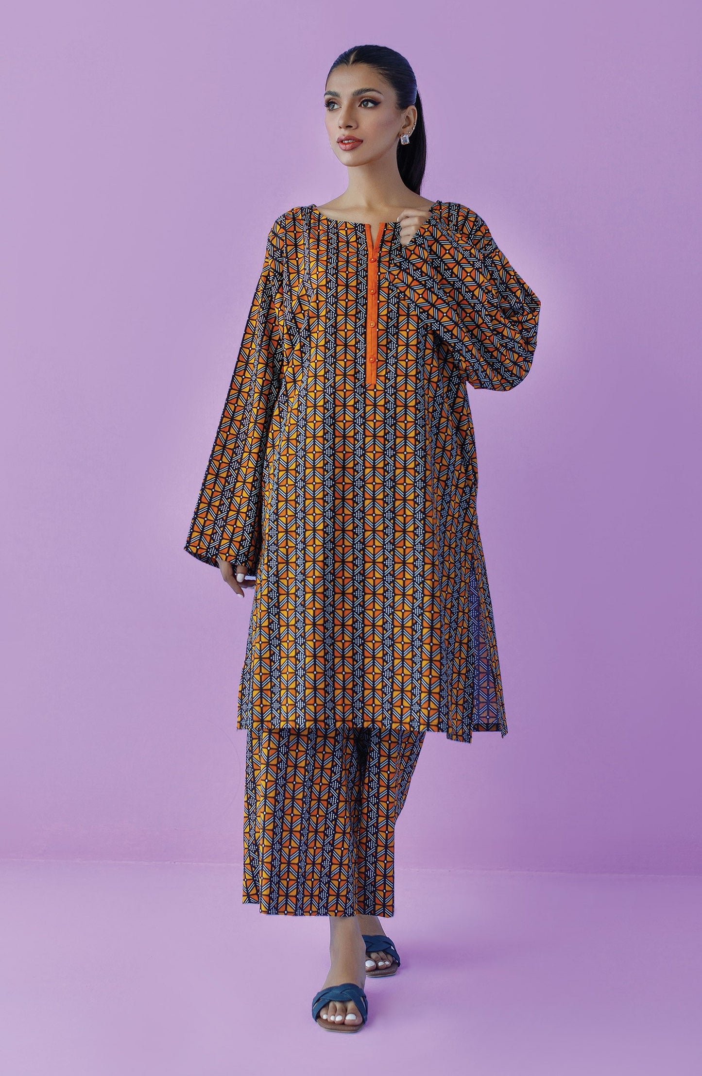 Orient - Unstitched 2 Piece Printed Lawn Shirt and Lawn Pant