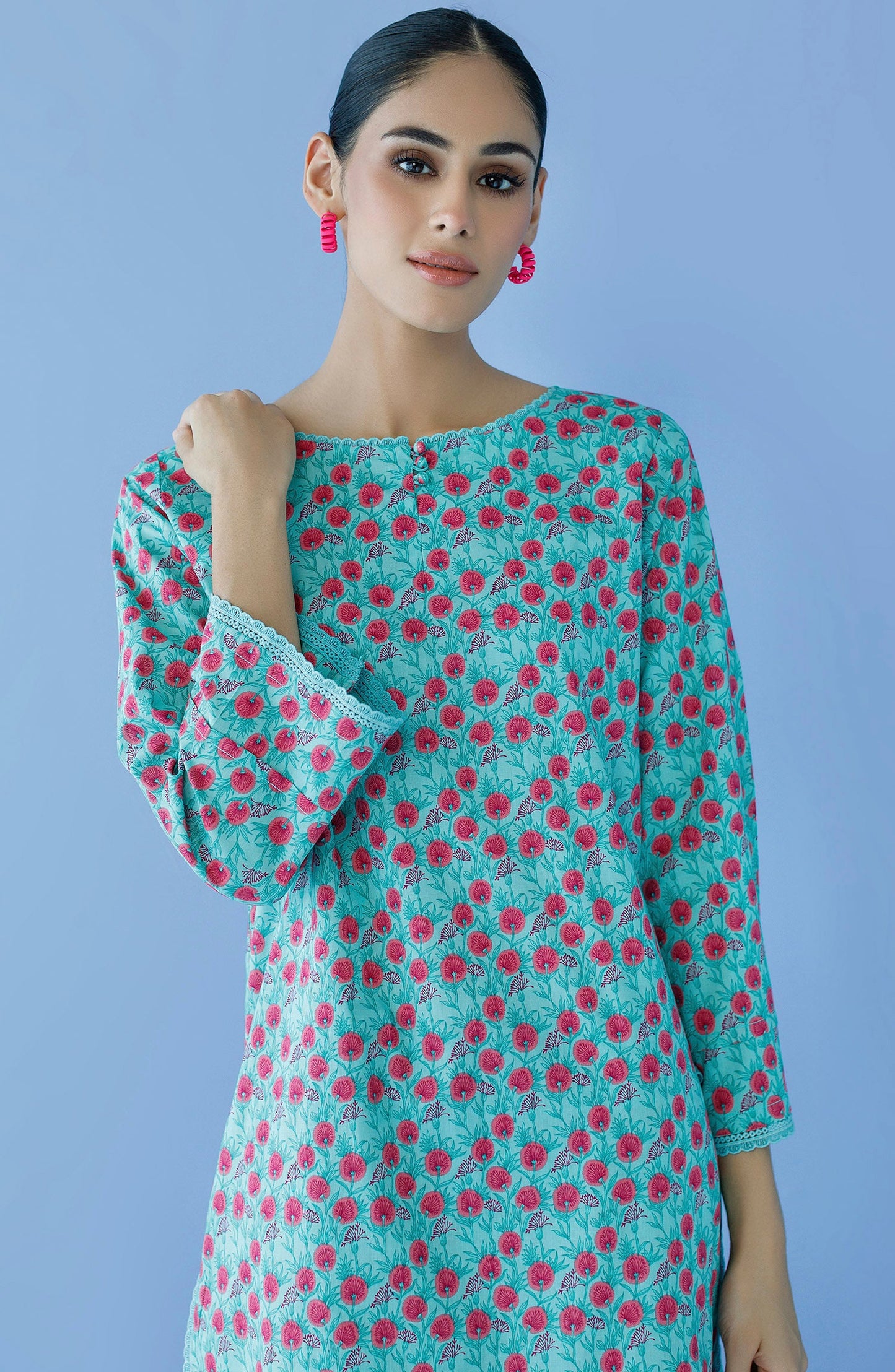 Orient - Unstitched 2 Piece Printed Cambric Shirt and Cambric Pant