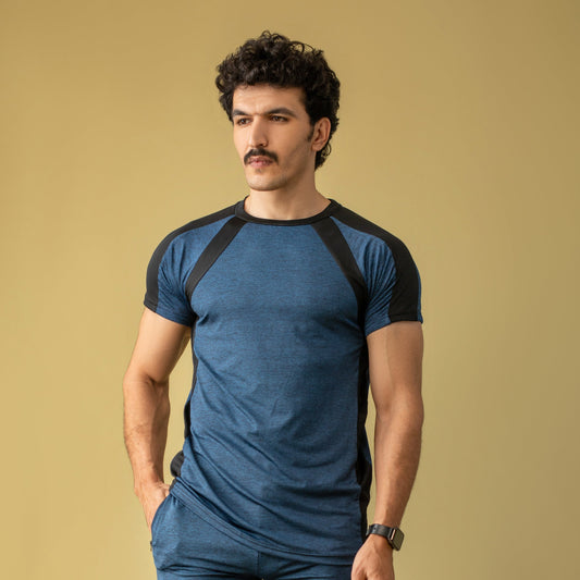 Decuir - Blue Blaze Activewear T-shirt (Blue & Black)