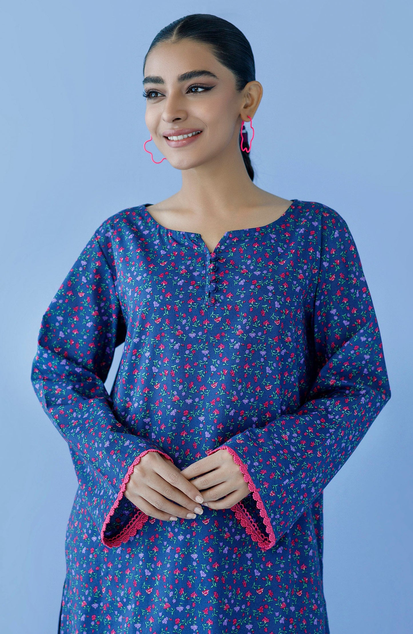 Orient - Unstitched 2 Piece Printed Cambric Shirt and Cambric Pant