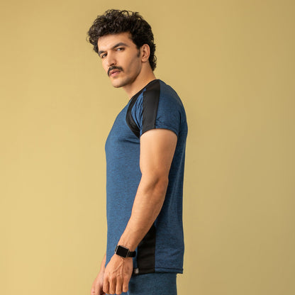 Decuir - Blue Blaze Activewear T-shirt (Blue & Black)