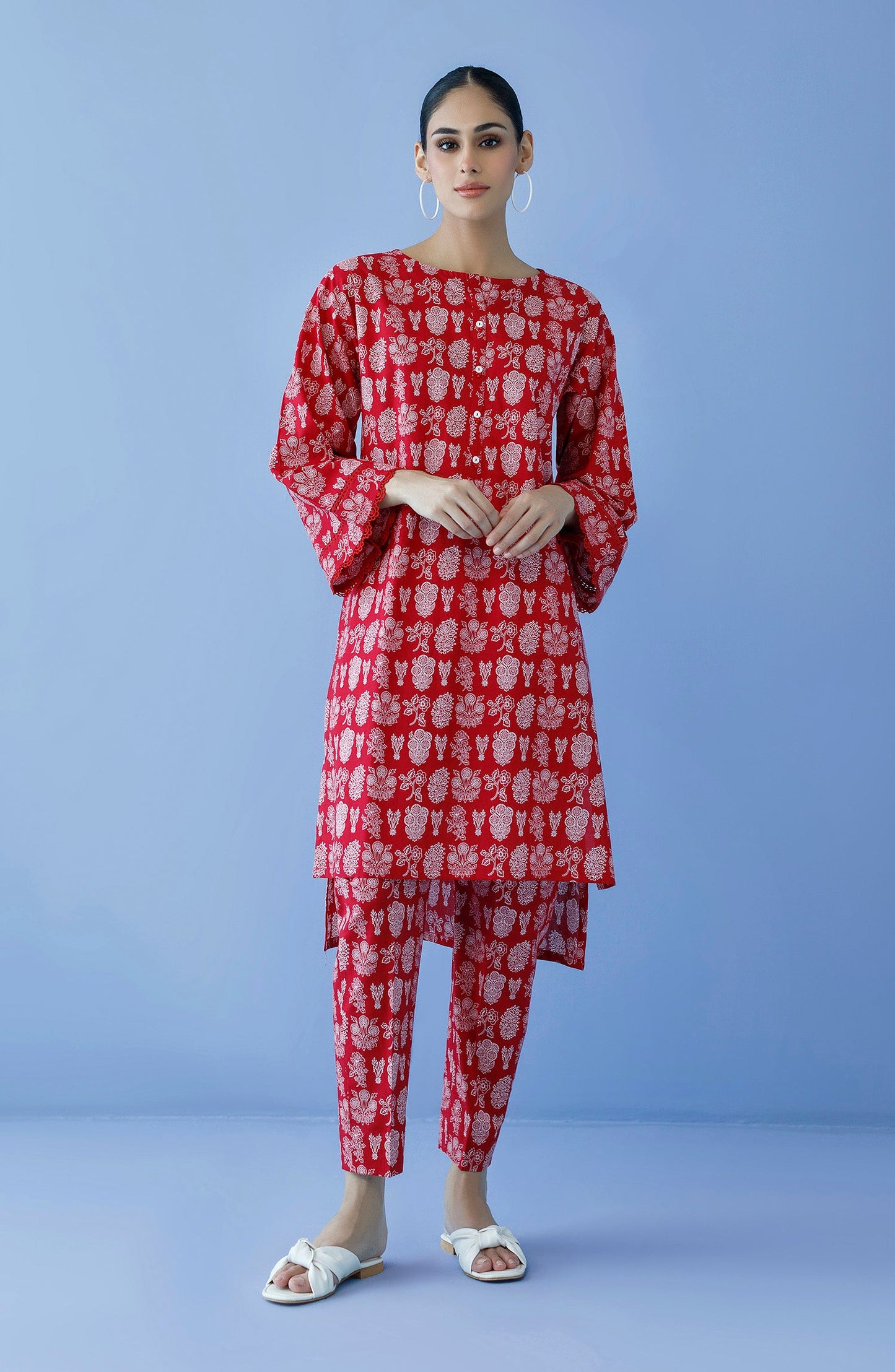 Orient - Unstitched 2 Piece Printed Cambric Shirt and Cambric Pant