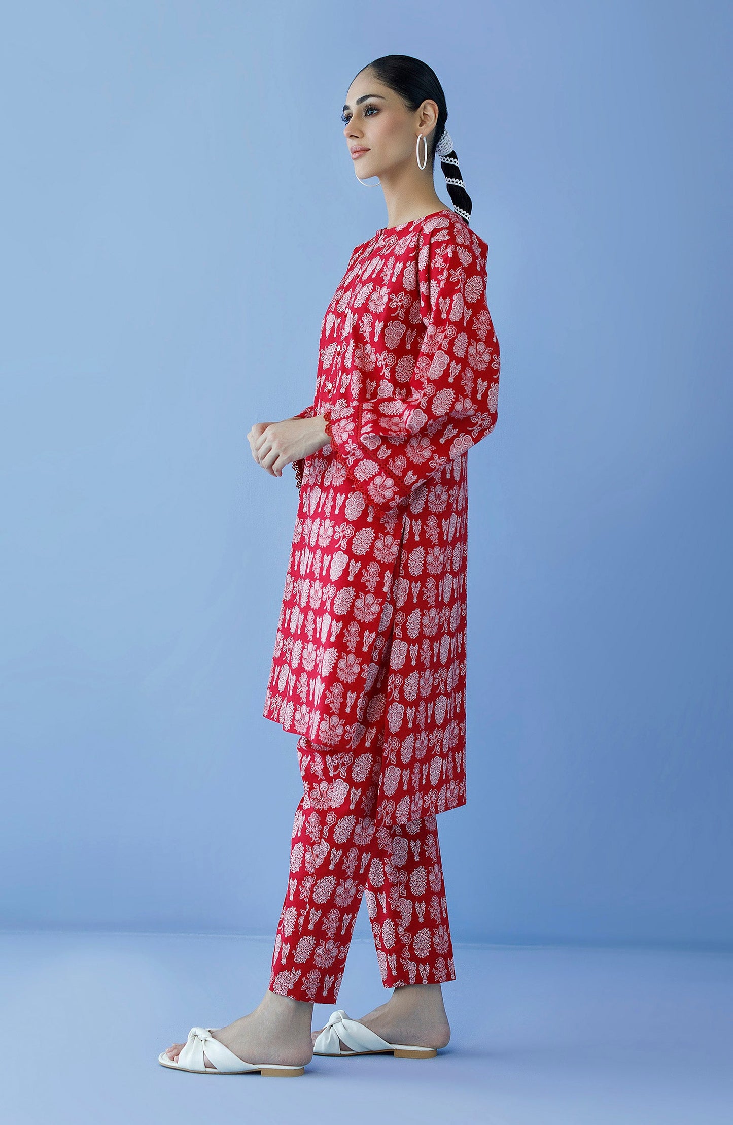 Orient - Unstitched 2 Piece Printed Cambric Shirt and Cambric Pant
