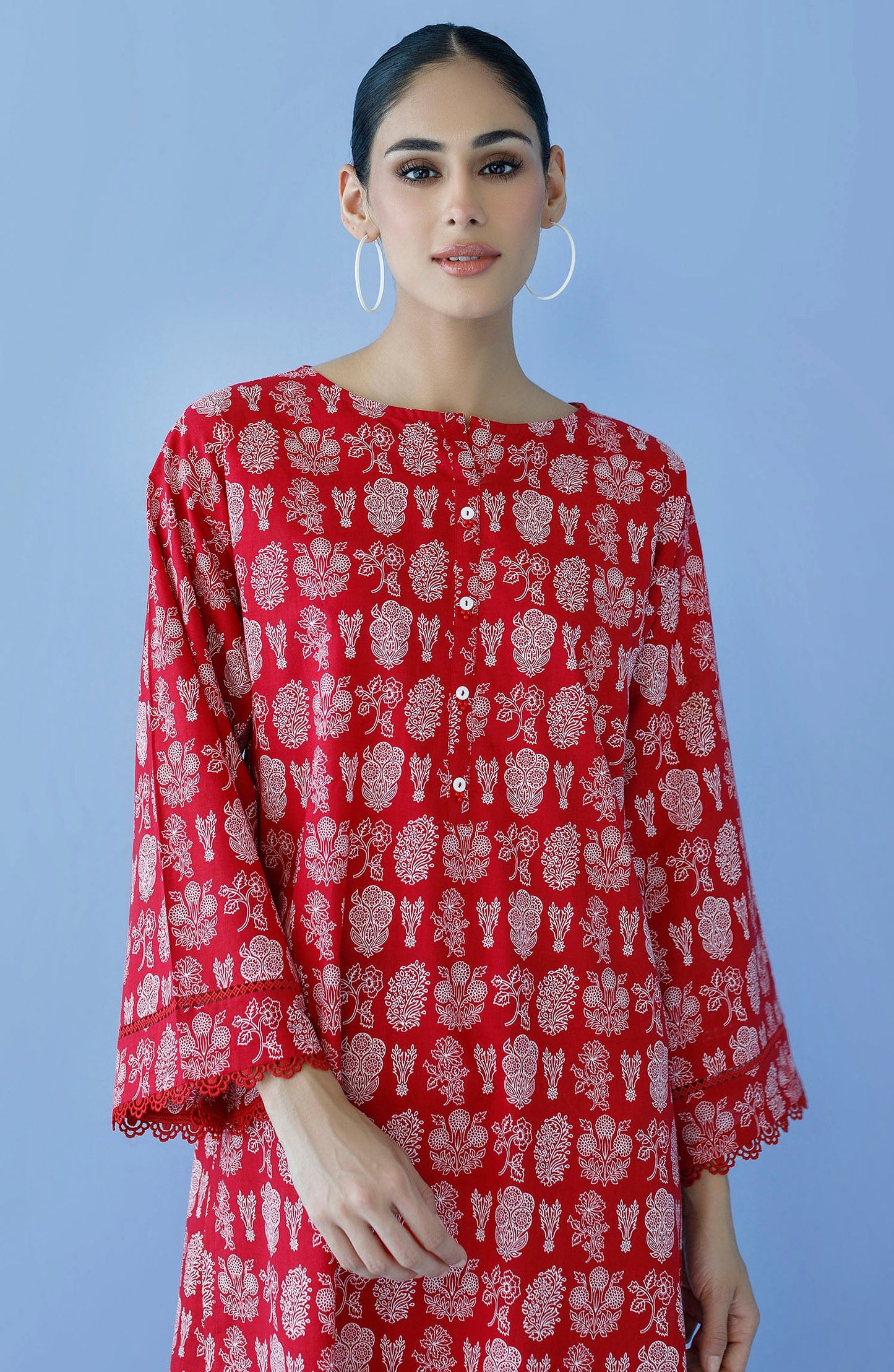 Orient - Unstitched 2 Piece Printed Cambric Shirt and Cambric Pant