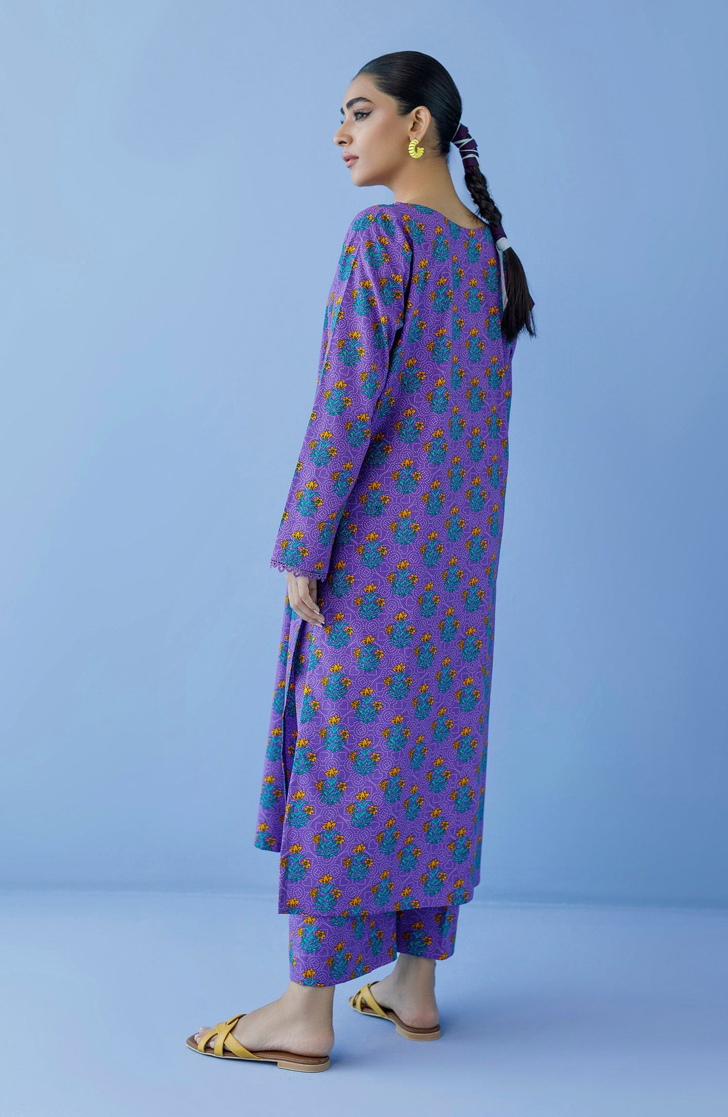 Orient - Unstitched 2 Piece Printed Cambric Shirt and Cambric Pant