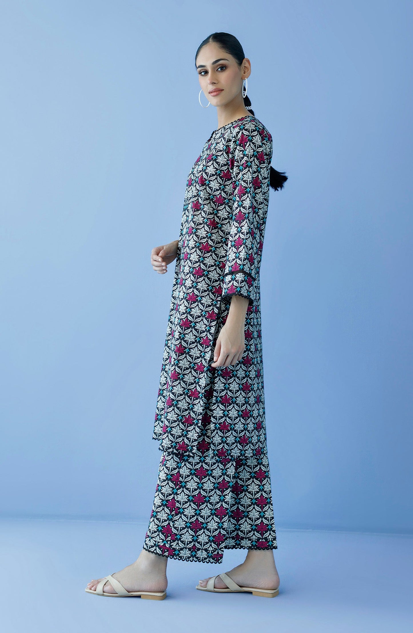 Orient - Unstitched 2 Piece Printed Cambric Shirt and Cambric Pant