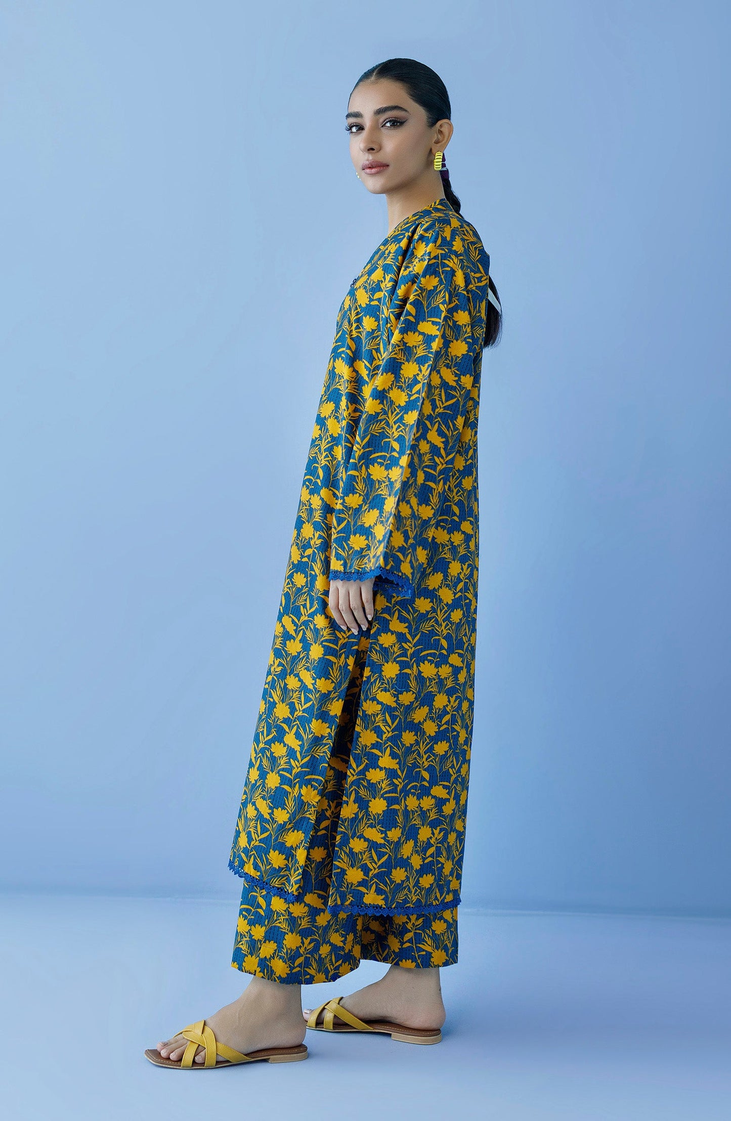 Orient - Unstitched 2 Piece Printed Cambric Shirt and Cambric Pant