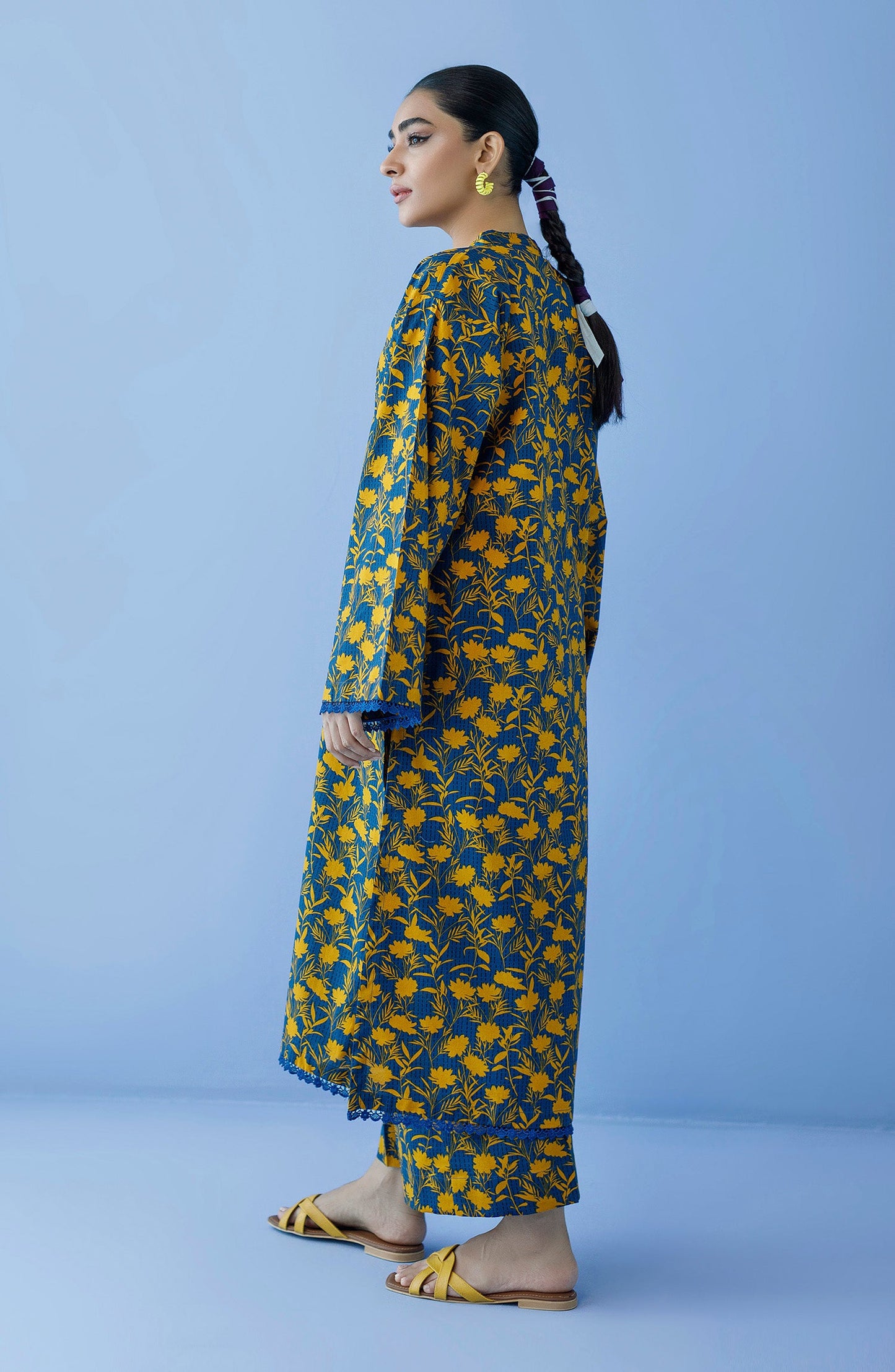 Orient - Unstitched 2 Piece Printed Cambric Shirt and Cambric Pant