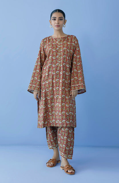 Orient - Unstitched 2 Piece Printed Cambric Shirt and Cambric Pant