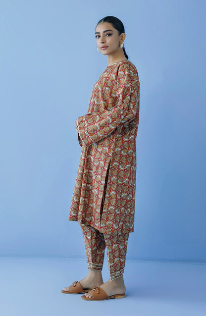 Orient - Unstitched 2 Piece Printed Cambric Shirt and Cambric Pant