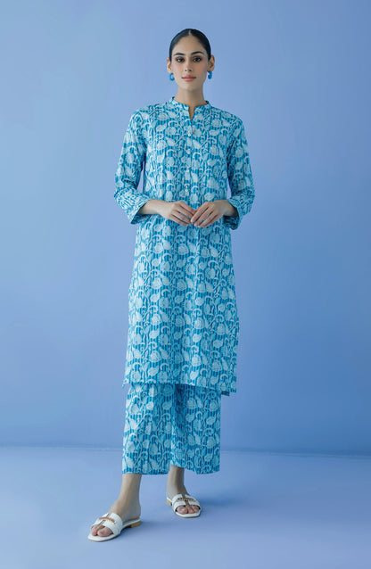 Orient - Unstitched 2 Piece Printed Cambric Shirt and Cambric Pant