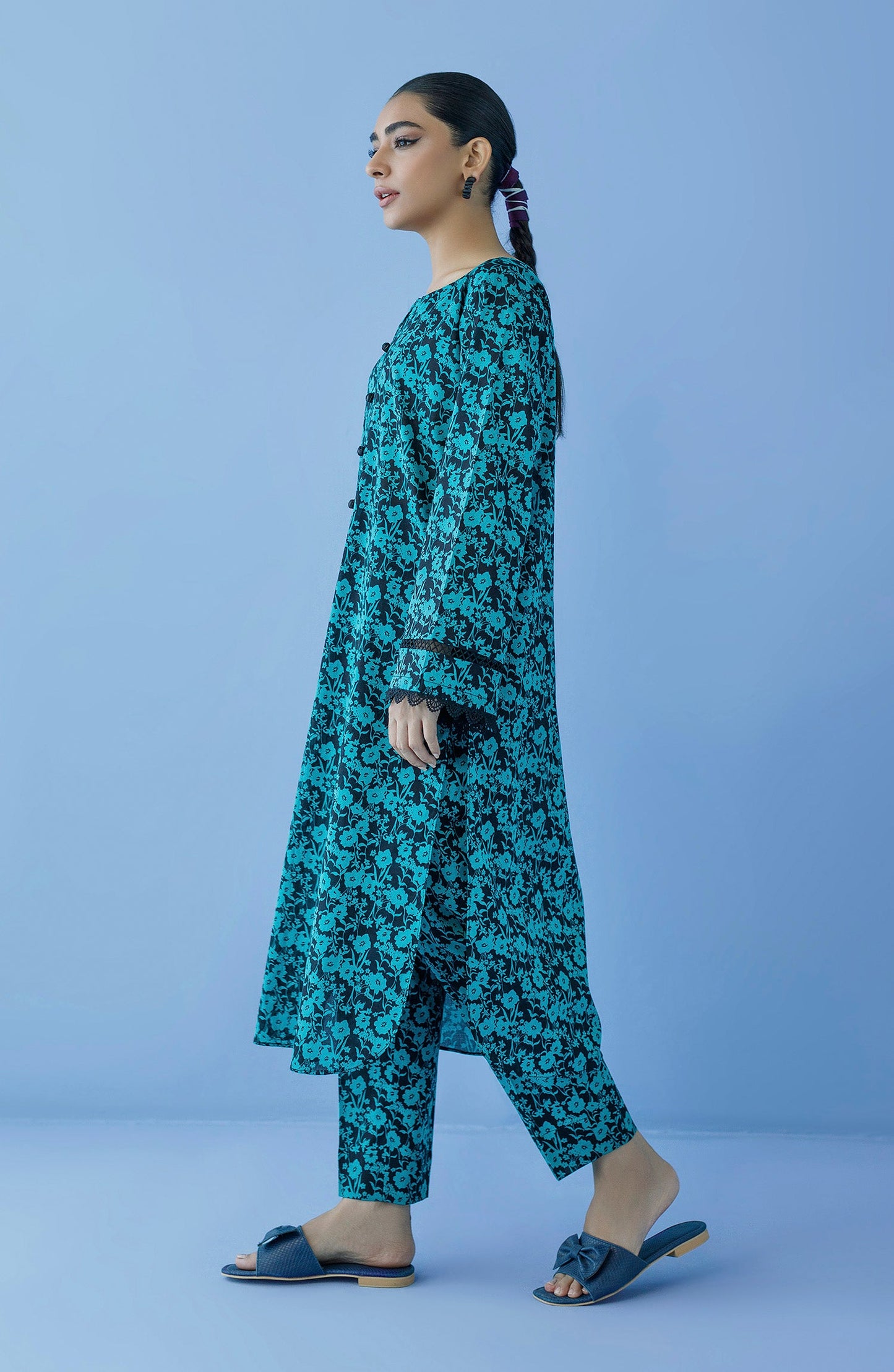 Orient - Unstitched 2 Piece Printed Cambric Shirt and Cambric Pant